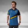 Camiseta Polo Curva - Predator - Azul Petróleo / Negro