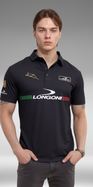 Camiseta Premium - Longoni Lineas Frente - Negro