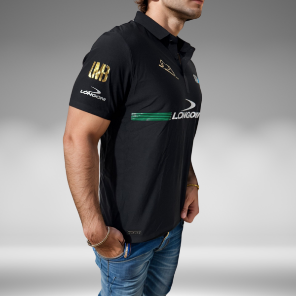 Camiseta Premium - Longoni Lineas Frente - Negro