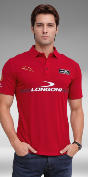 Camiseta Premium - Longoni Lineas Frente - Rojo