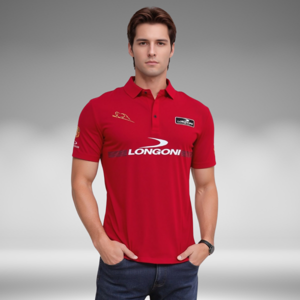 Camiseta Premium - Longoni Lineas Frente - Rojo