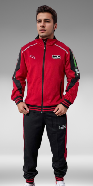 Sudadera Rib - Longoni - Negro / Rojo