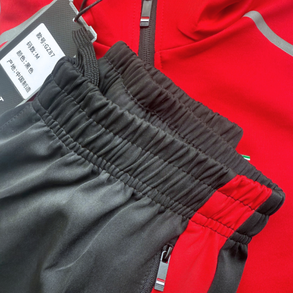 Sudadera Rib - Longoni - Negro / Rojo