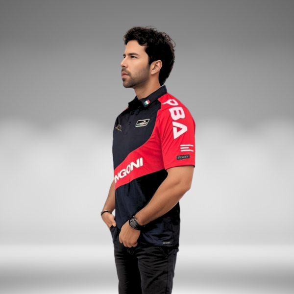 Camiseta Polo Curva - Longoni - Negro / Rojo