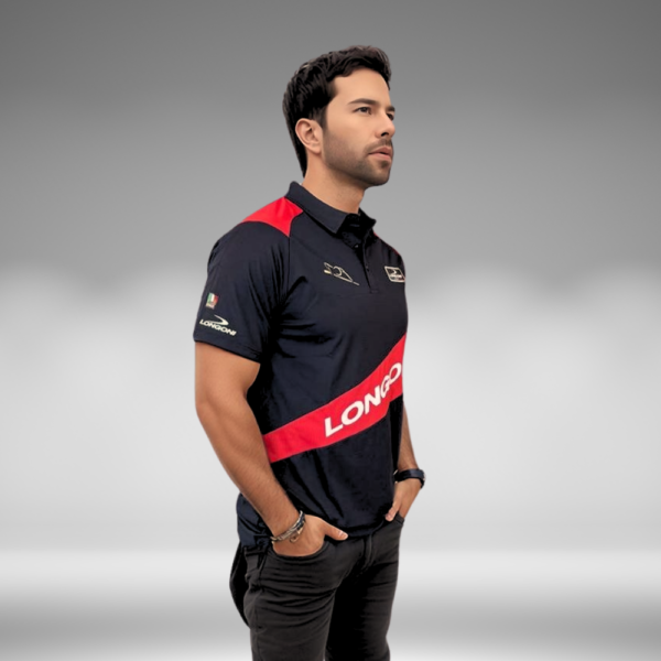 Camiseta Polo Curva - Longoni - Negro / Rojo