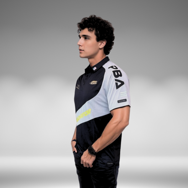 Camiseta Polo Curva - Hanbat - Negro / Gris