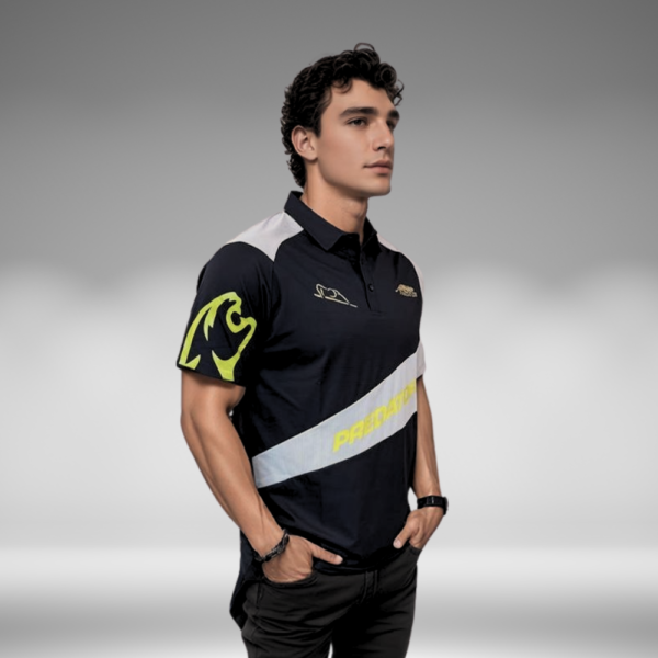 Camiseta Polo Curva - Hanbat - Negro / Gris