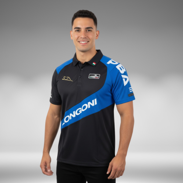 Camiseta Polo Curva - Hanbat - Negro / Azul Rey