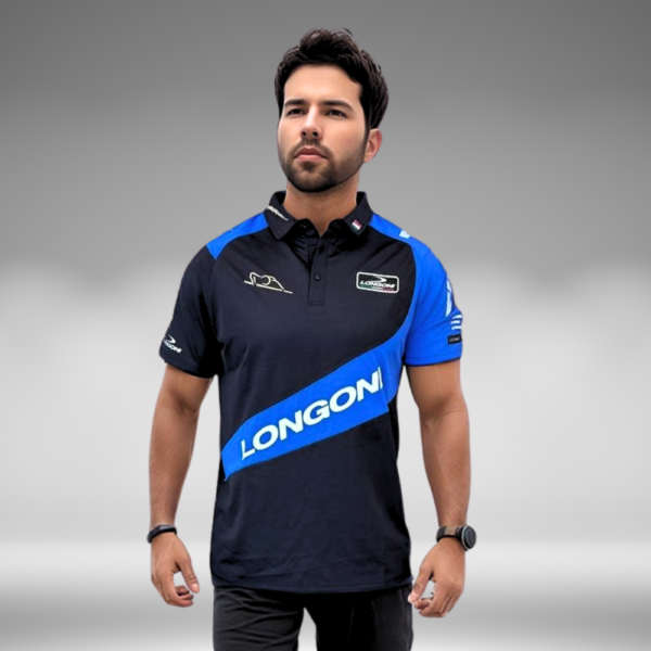 Camiseta Polo Curva - Hanbat - Negro / Azul Rey