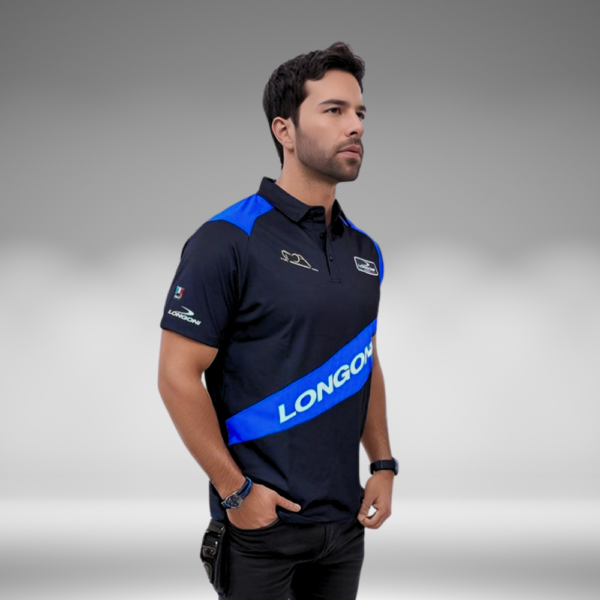 Camiseta Polo Curva - Hanbat - Negro / Azul Rey