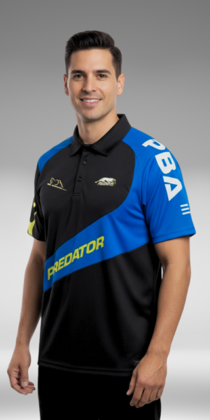 Camiseta Polo Curva - Hanbat - Negro / Azul Rey