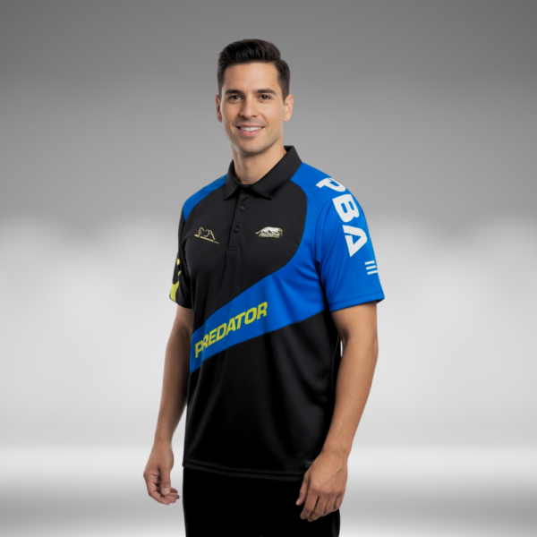 Camiseta Polo Curva - Hanbat - Negro / Azul Rey