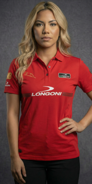 polo-mujer-billar-037 Camiseta Mujer - Longoni Lines Frente - Rojo