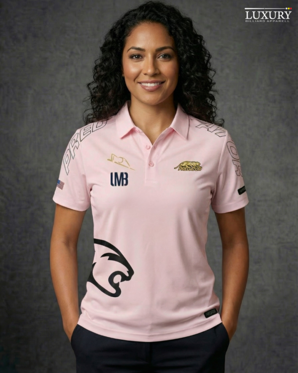 polo-mujer-billar-040 Camiseta Mujer - Predator Cabeza - Rosado