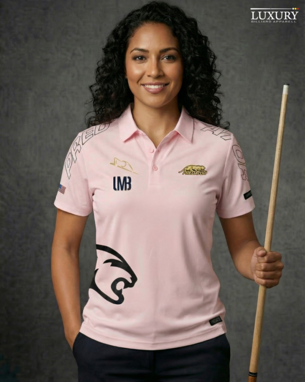polo-mujer-billar-040-b Camiseta Mujer - Predator Cabeza - Rosado