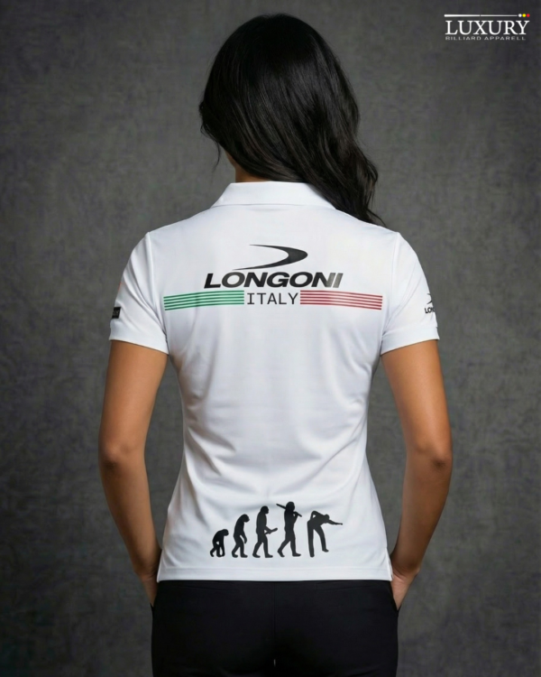 polo-mujer-billar-041-c Camiseta Mujer - Longoni Lines Frente - Blanco