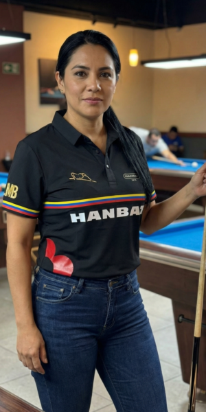 57 Camiseta Mujer - Hanbat Bandera Colombia - Negro