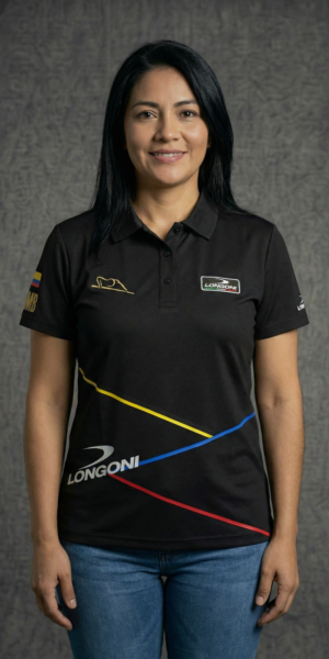 58 Camiseta Mujer - Longoni Lineas Colombia - Negro