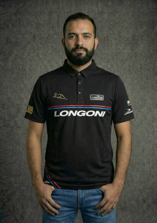 IPLB-48 Camiseta Premium - Longoni Lineas Rojo Azul - Negro