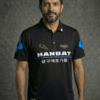 Camiseta Premium - Hanbat Flor Azul - Negro