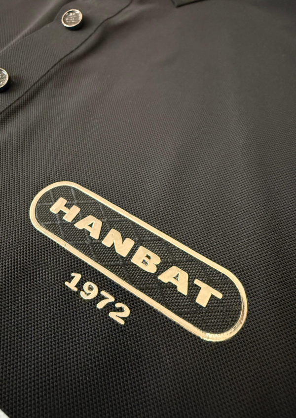 Camiseta Premium - Hanbat Flor Azul - Negro