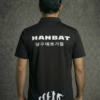 Camiseta Premium - Hanbat Flor Azul - Negro