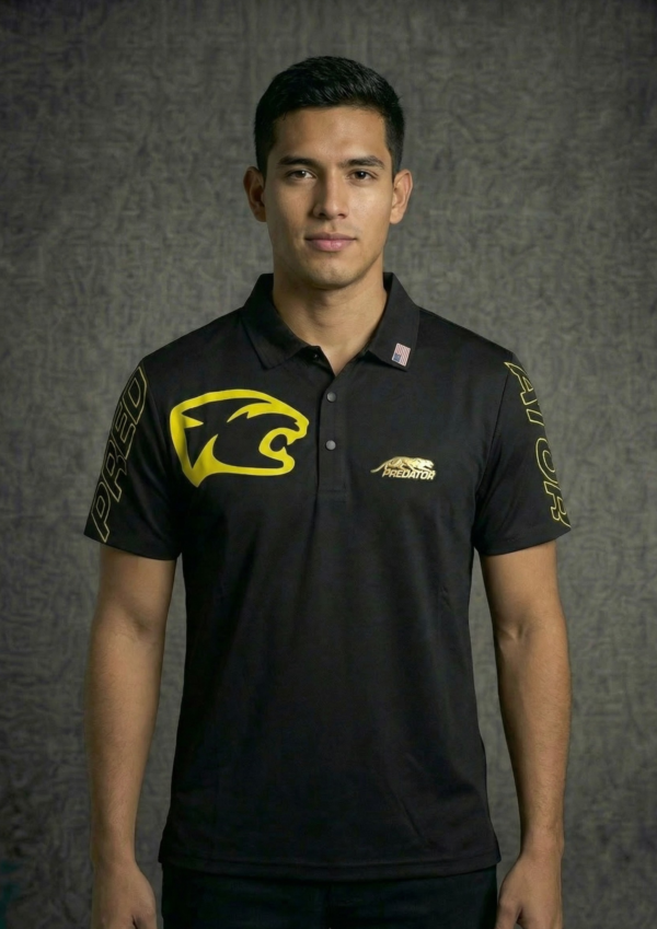 Camiseta Premium - Predator Cabeza Amarilla - Negro