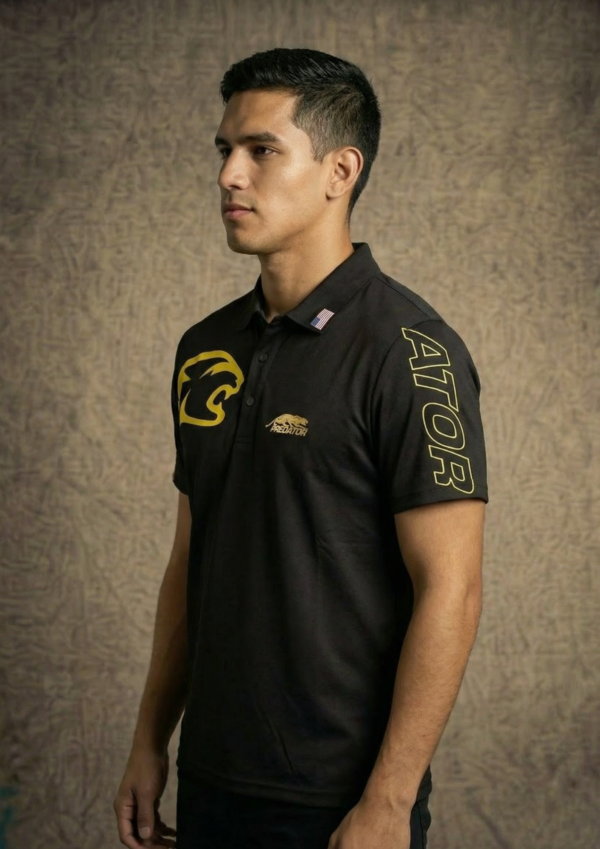 Camiseta Premium - Predator Cabeza Amarilla - Negro