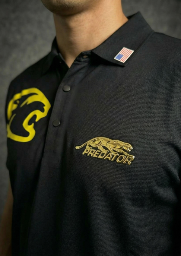 Camiseta Premium - Predator Cabeza Amarilla - Negro